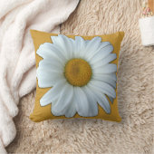 デイジーは青デイジーの枕花の装飾を置きます クッション (ブランケット)