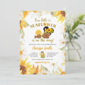 デイジーひまわりオンザウェイアフロガールベビーシャワー 招待状 (スタンド正面)
