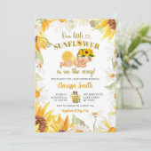 デイジーひまわり夏の赤ちゃんシャワー 招待状 (スタンド正面)