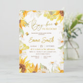 デイジーひまわり蜂ベビーシャワー招待状 招待状 (スタンド正面)