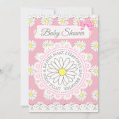 デイジーをテーマにしたガールズベビーシャワー招待状 招待状 (正面)