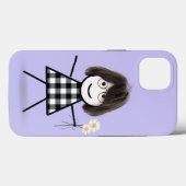 デイジーを持った棒人間の女の子 Case-Mate iPhoneケース (裏面 (横))