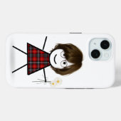 デイジーを持った棒人間女子  Case-Mate iPhoneケース (裏面 (横))