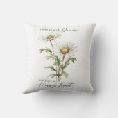 デイジーを選んで幸せなハートを持つ クッション (裏面)