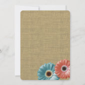 デイジーアンドバーラップコーラルアンドアクア 招待状 (裏面)