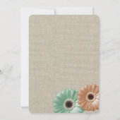 デイジーアンドバーラップミントアンドピーチ 招待状 (裏面)