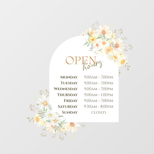 デイジーアーチ開放時間ウィンドウの固定 ウィンドウサイン (シート)