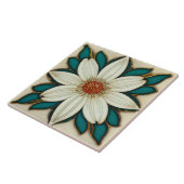 デイジーアールデコフローラウォールデコールアールヌーボー タイル (側面)