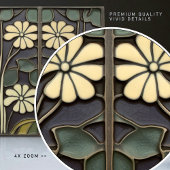 デイジーアールデコフローラウォールデコールアールヌーボー タイル