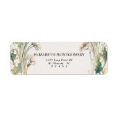 デイジーアールデコ差出人住所ラベル ラベル (正面)