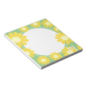デイジーイエローグリーン ノートパッド (アングル)