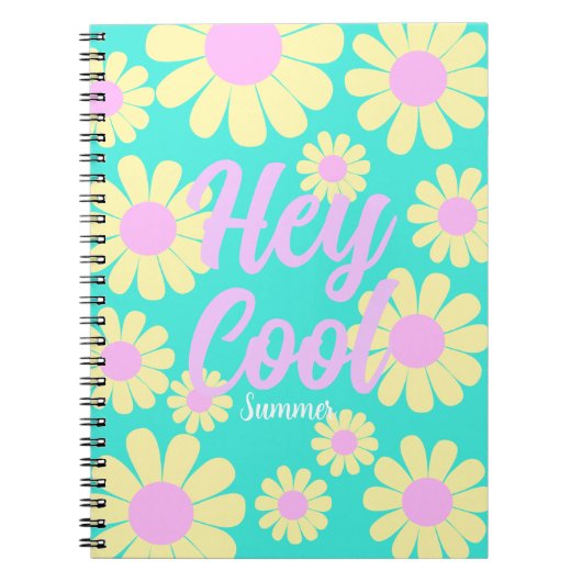 デイジーイエローティール（緑がかった色） ノートブック (正面)