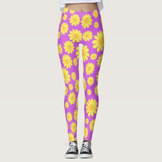 デイジーイエローマガンタ レギンス (正面)