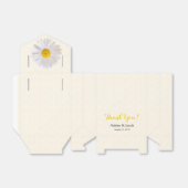 デイジーイエロー白黒レース結婚ズサンキュー フェイバーボックス (折り畳みなし)