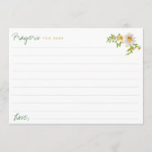 デイジーイエロー&ホワイトベビーシャワー祈りの言葉カード アドバイスカード (正面)