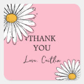 デイジーインクイージアート編集可能 スクエアシール (正面)