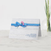 デイジーイン水玉模様リボン母の日 カード (正面)