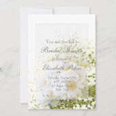 デイジーインLove – 編集可能ブーケブライダルシャワー 招待状 (正面)
