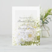 デイジーインLove – 編集可能ブーケブライダルシャワー 招待状 (スタンド正面)