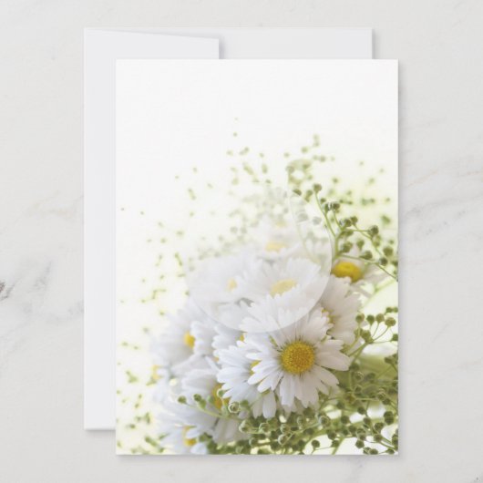 デイジーインLove – 編集可能ブーケブライダルシャワー 招待状 (裏面)