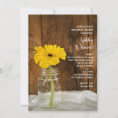 デイジーインMason Jar Barn'結婚のリハーサルディナー 招待状 (正面)