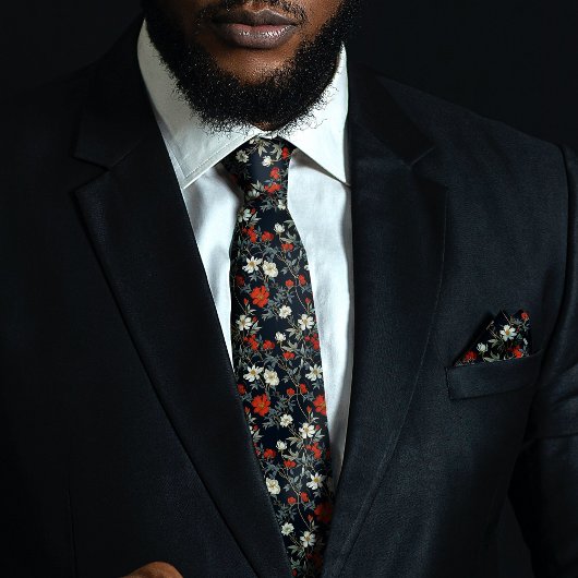 デイジーウィリアムインスパイアモリスフローラメンズ ネクタイ