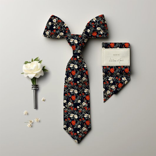 デイジーウィリアムインスパイアモリスフローラメンズ ネクタイ