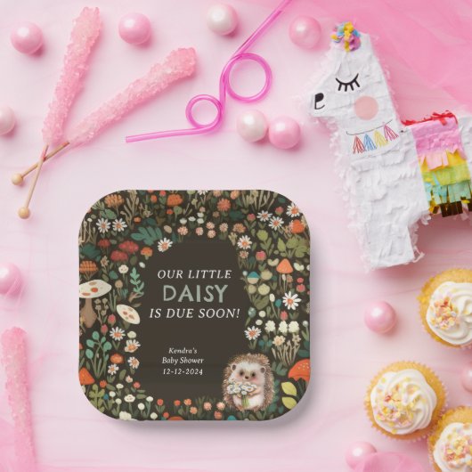 デイジーウッドランド動物の森の赤ちゃんシャワー ペーパープレート (パーティー)