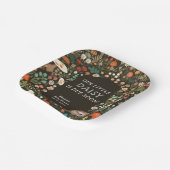 デイジーウッドランド動物の森の赤ちゃんシャワー ペーパープレート (傾斜あり)