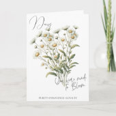 デイジーエイプリル誕生フラワー誕生日カード カード (正面)