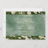 デイジーエレガントグリーンカトリック結婚式招待状 招待状 (裏面)