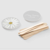 デイジーエレガントフラワーオンライトシルバーグレー誕生日 ハンドファン (組立なし)