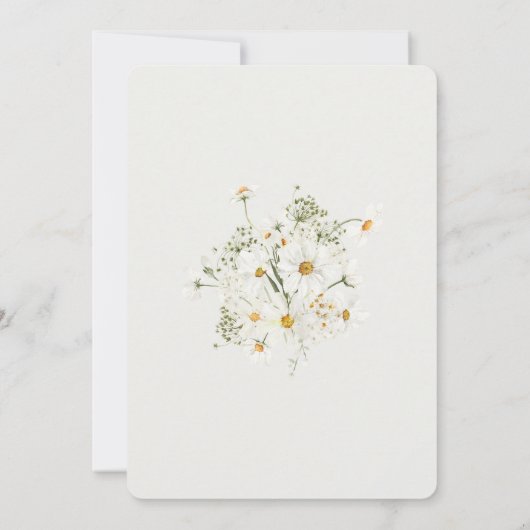 デイジーエレガントフローラボホバプティスマ招待状 招待状 (裏面)