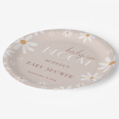 デイジーエレガントベビーガール赤ちゃんシャワー ペーパープレート (アングル)