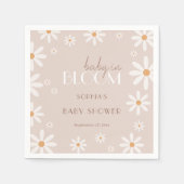 デイジーエレガントベビー開花ベビーシャワー スタンダードカクテルナプキン (正面)