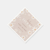 デイジーエレガントベビー開花ベビーシャワー スタンダードカクテルナプキン (角)