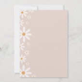 デイジーエレガントベビー開花ベビーシャワー 招待状 (裏面)