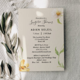 デイジーエレガントランジェリーシャワー招待状 招待状