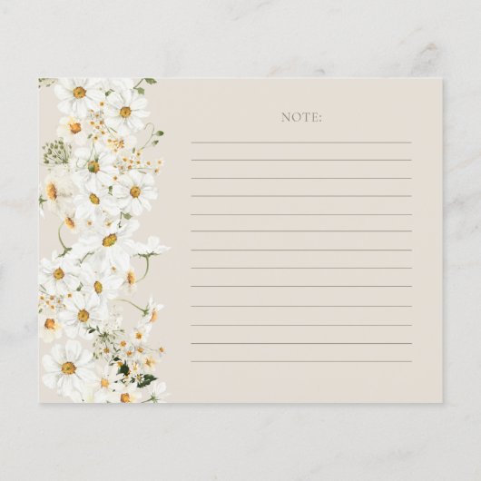 デイジーエレガントワイルドフラワーブライダルシャワーレシピ (裏面)