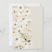 デイジーエレガントワイルドフラワーモダンブライダルシャワー 招待状 (裏面)