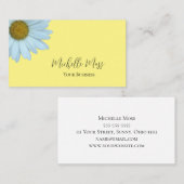 デイジーエレガント開花植物黄 名刺 (正面/裏面)