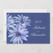 デイジーオステオスペルマムのウェディング招待状 RSVP 招待状 (正面)