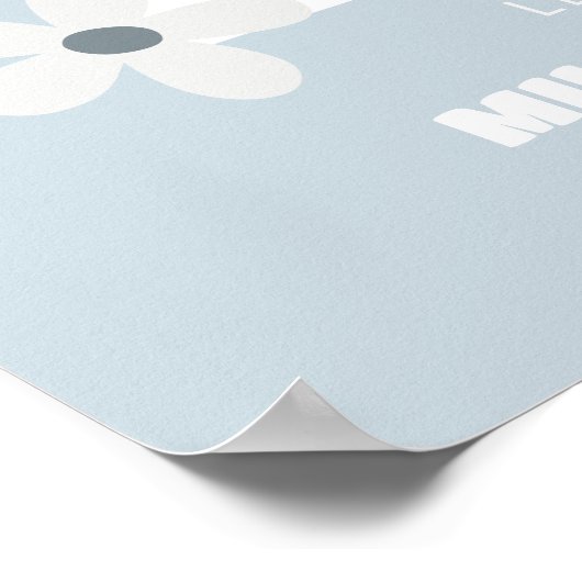 デイジーオネダーフルモダンボホ1歳の誕生日 ポスター (角)