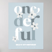 デイジーオネダーフルモダンボホ1歳の誕生日 ポスター (正面)