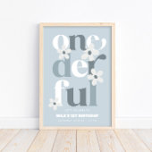 デイジーオネダーフルモダンボホ1歳の誕生日 ポスター