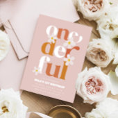 デイジーオネダーフルモダンボホ1歳の誕生日 招待状