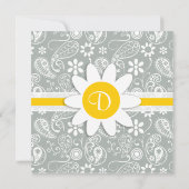 デイジーオンアッシュグレー；グレーペイズリー 招待状 (裏面)