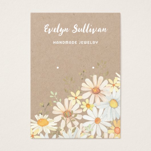 デイジーオンクラフト紙イヤリングディスプレイカード (正面)