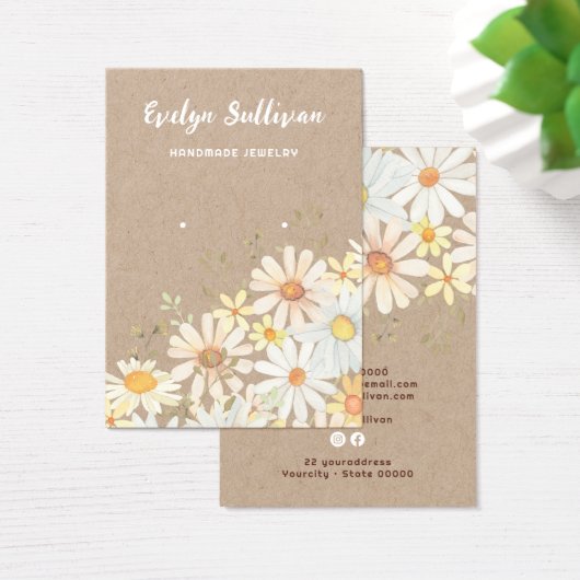 デイジーオンクラフト紙イヤリングディスプレイカード (デスク)