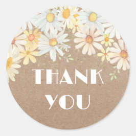 デイジーオンクラフト紙感謝していユー ラウンドシール